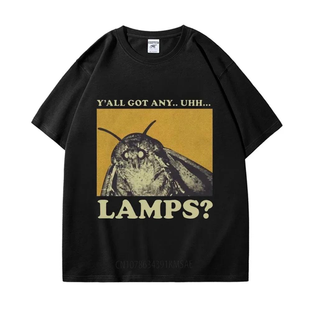 Do You Have Lights? Moth Joke T-shirt, High Street Fashion Trend, Short-sleeve T-shirt, Women's Casual Vintage T-shirt
