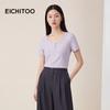 Женская светло-фиолетовая облегающая футболка EICHITOO