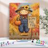 1pc Diy Paint By Numbers Kit Suburban Pumpkin Scarecrow Halloween Gift Home Furnishing Decoration 40x50cm/16x20inch Without Frame