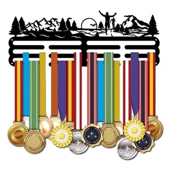 Yousheng Стойка для медалей Сверхпрочная металлическая настенная подставка для наград Организатор медалей за соревнования Вешалка-подставка для украшения