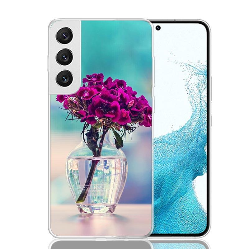 Фиолетовые Лавандовые Цветы Чехол для Телефона Для Samsung Galaxy S26 S25 Edge S24 S23 FE S22 Ultra S21 Plus S20 + Fundas Cover Coque Galaxy
