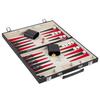 Jeu De Societe - Jeu De Plateau - Engelhart - Backgammon Rouge Noir Et Blanc 36 Cm