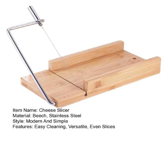 Слайсер для сыра с проволокой из нержавеющей стали, деревянный резак для сыра, масла, для ровной нарезки