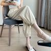 Single Ice Silk Casual Leg Pants Women's Summer Thin High Waist Loose Languor Pants