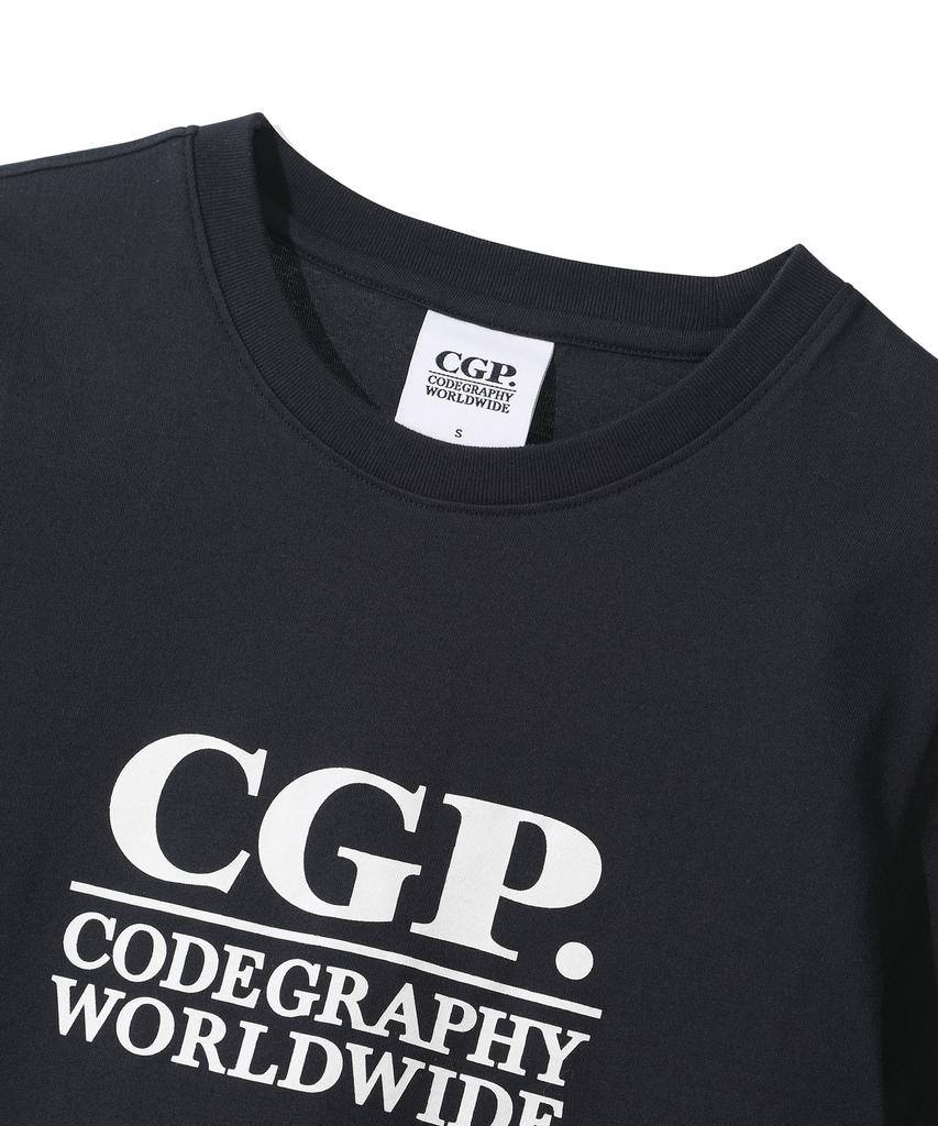 CGP (женщины) Футболка с коротким рукавом и квадратным логотипом_Темно-синий