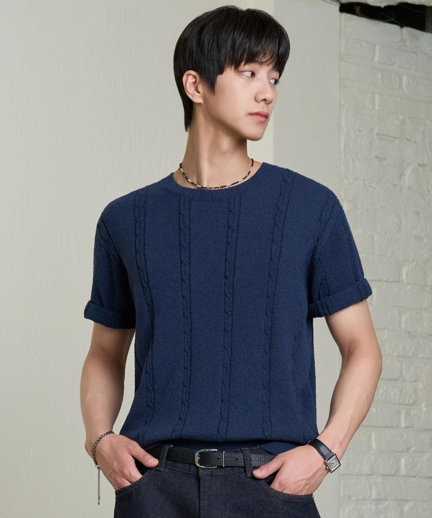 HYOJI 26 Ss Washable Cable Round Crop Knit (6 Colors)