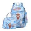 3Pcs/set Cute Printed Backpack Lunch Bag Pencil Case Teen Child Girl Kid Schoolbag Student Bookbag Knapsack Women Travel Bag Gift