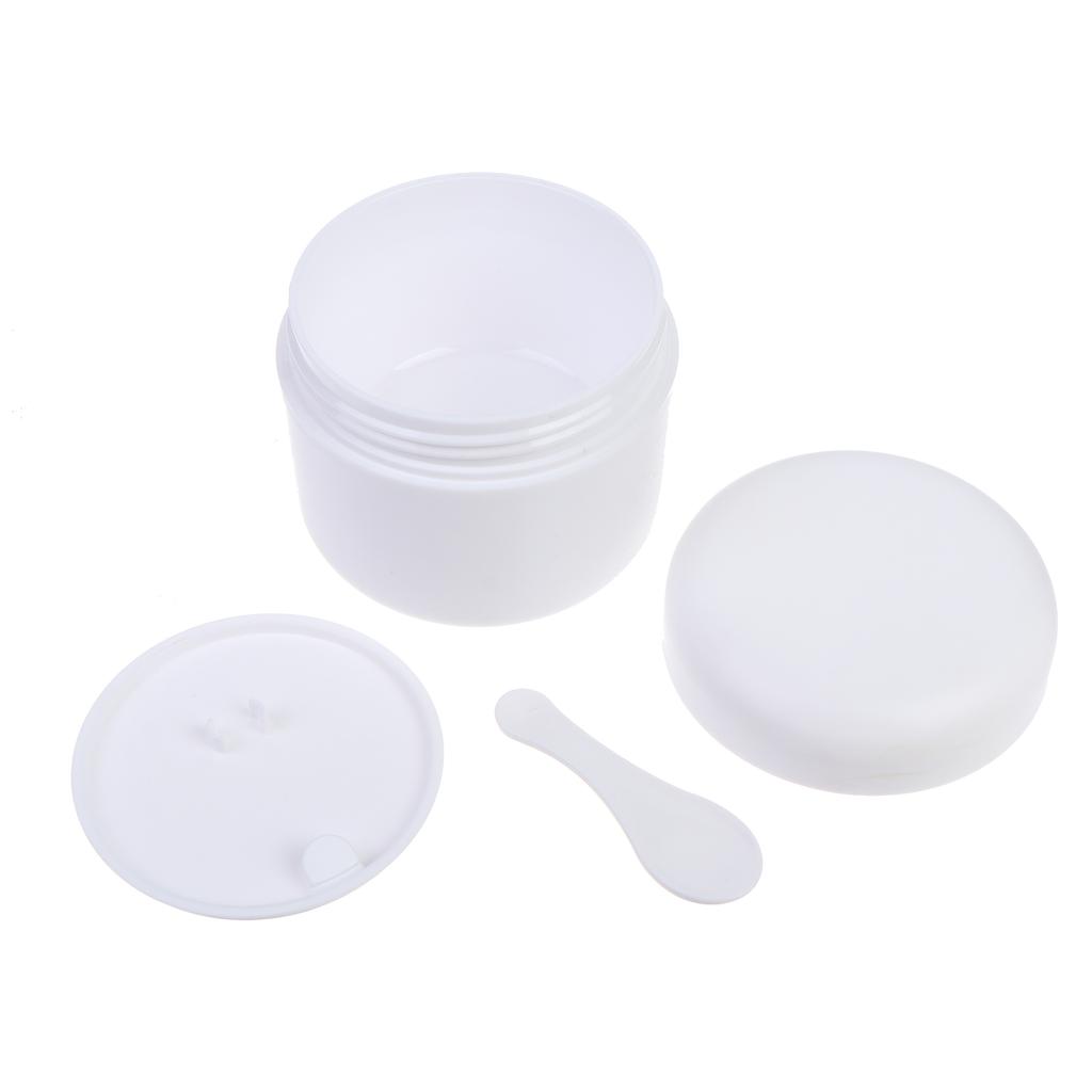 Refillable Empty Cosmetic Jar 50/100/120g Travel Size Face Cream Lotion Pot with Spoon for Vacation Trips