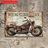 2d Flat 30*20cm, Motorcyclist's Garage Vintage Wooden Sign, Multipurpose Wall Hanging Decor for Home, Cafe, Man Cave, Kitchen, Garden, Bedroom, Bar.