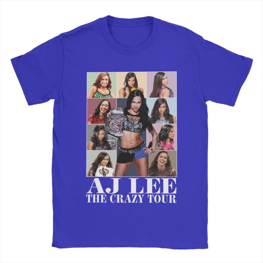 Смешные футболки AJ Lee The Crazy Tour для мужчин, с круглым вырезом, хлопковые, с коротким рукавом, идея для подарка, топы