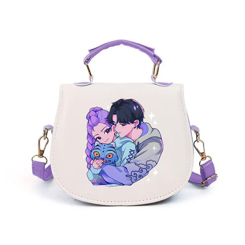 Girls Kpop Hunters Derpy Rumi Zoey Mira Printed Student Kids Casual Shoulder Crossbody Bags