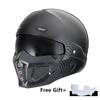 Винтажный открытый шлем для мотоцикла Full Face Casque Chopper Bobble Style Мотоциклетный Casco Moto 3/4 Jet С ветрозащитным щитком для лица Dot Одобрен