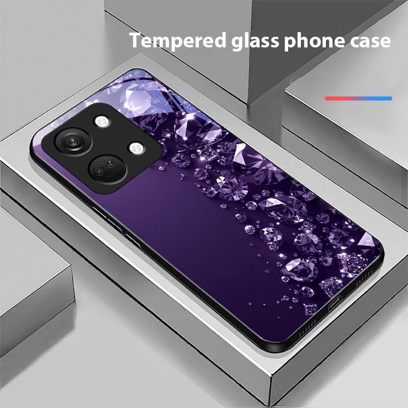 Полностью бриллиантовый чехол для телефона OnePlus Nord 3 5 6T 7 Pro 8 12 10T Reno8 Lite 5G 10R Nord N30 из закаленного стекла с твердой оболочкой, черный