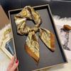 70Cm Silk Scarf Women'S French Elegant Small Cashew Print Scarf Small Square Scarf With Headscarf