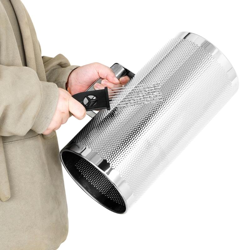 Metal Guiro Shaker Metal Guiro Instruments with Scraper Latin Percussion Instrument for Performances and Music Training