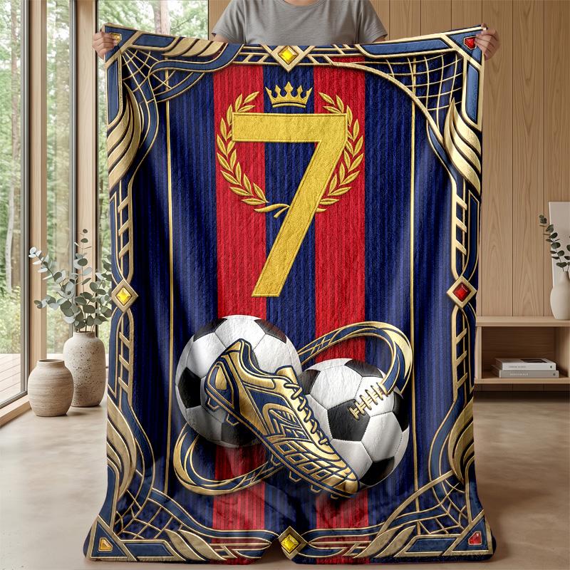 Neon Soccer Kingdom Theme blanket Lightweight Warm Flannel Blanket Decorative Throw Blanket for Home Decoration