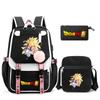 3Pcs/set Anime Dragon Ball Waterproof Backpack Handbag for Girl Boy Teenager Schoolbag Men Women Inclined Shoulder Bag Leisure Travel Bag Rucksack