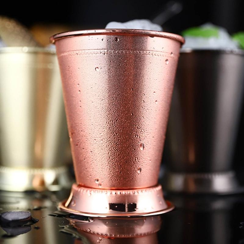 Стальная кружка для Moscow Mule, стакан для коктейлей, классические стаканы Mints Julep, многоразовые металлические стаканы для питья