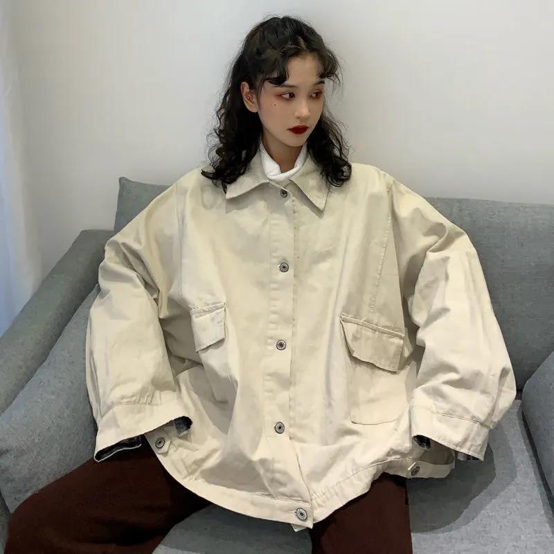 Куртки большого размера в стиле Харадзюку, женские модные ветровки, повседневные свободные пальто, мягкие и удобные парки