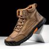 Fashion Handmade Men Boots Design Sneakers Man Outdoor Casual Leather Men Shoes Ankle Boots Fall Breathable Hot Sale 2025