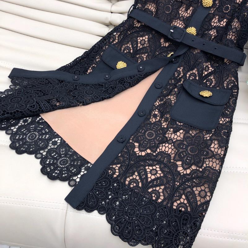 Летние женские кружевные платья с вырезами, воротником Питер Пэн на пуговицах, платья для вечеринок с коротким рукавом, женские халаты с поясами