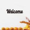 1 шт. Подходит для гостиной, Добро пожаловать, черное металлическое настенное украшение, для входной двери, Добро пожаловать, друзья в гости или клиенты, декор комнаты