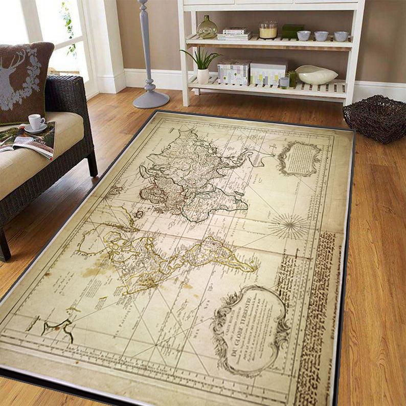 Ковер с навигационной картой древнего мира для гостиной, мягкий фланелевой коврик для спальни, противоскользящий коврик для ванной комнаты, детский игровой коврик