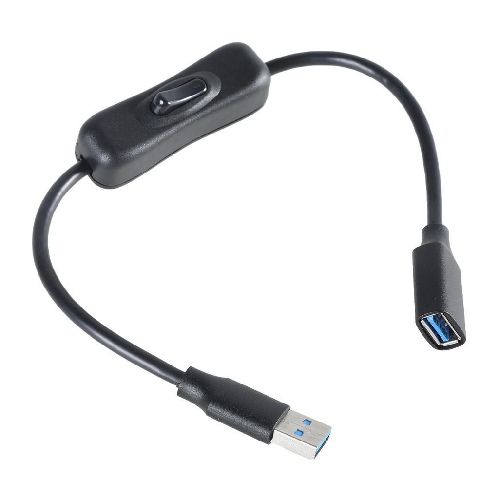 Удлинительный кабель USB 3.0 с выключателем питания, высокоскоростной передачей данных и зарядкой, светодиодный светильник для USB-вентилятора