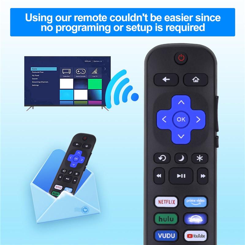 Universal Remote Control for Roku TV Infrared Controller for TCL /Hisense /Insignia /Element/Westinghouse /Hitachi with 8 Hot Keys