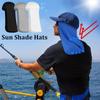 11Colors Sun Shade Cap Outdoor UV Protection Wide Brim Fishing Cycling Caps Polyester Neck Protector Cooling Hat Cap for Hiking Sports