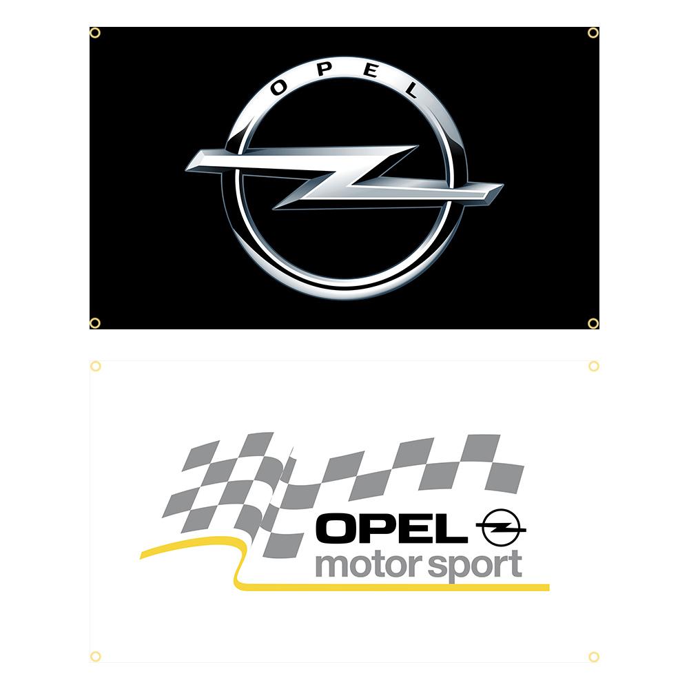 90x150см Флаг с металлическим логотипом Opels Motor Sport, полиэстер, печатный, Баннер-гобелен для украшения гаража или улицы
