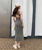 Summer Dress New Ins Hottie Backless Sexy Bag Buttock Slim Dress Vest Long Skirt Long Dress Party Dress
