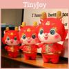 2024 Dragon Year Lucky Mascot Plush Doll Red 20cm 26cm 32cm 38cm 48cm 60cm