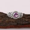 Серебряное кольцо с аметистом, кольцо из цельного серебра 925 пробы, эффектное кольцо, модные украшения, дизайнерское кольцо, уникальное кольцо