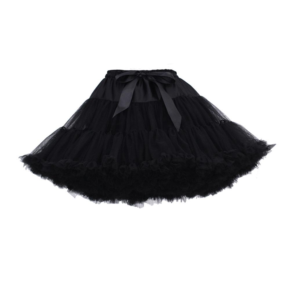 Women Girls Lolita Petticoat Crinoline Underskirt Swing Tutu Princess Skirt Hippy Cosplay Cute