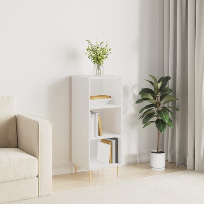 VidaXL Buffet blanc brillant 34,5x32,5x90 cm bois d'ingénierie 828718