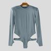 INCERUN Men Long Sleeve Cutout Fitted Briefs Bodysuits Jumpsuits Underwear Playsuits