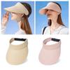 Women Sun Hat Raffia Sunshades Straw Hat Breathable Empty Top Sports Hat for Straw Hat Breathable for Casual Sport