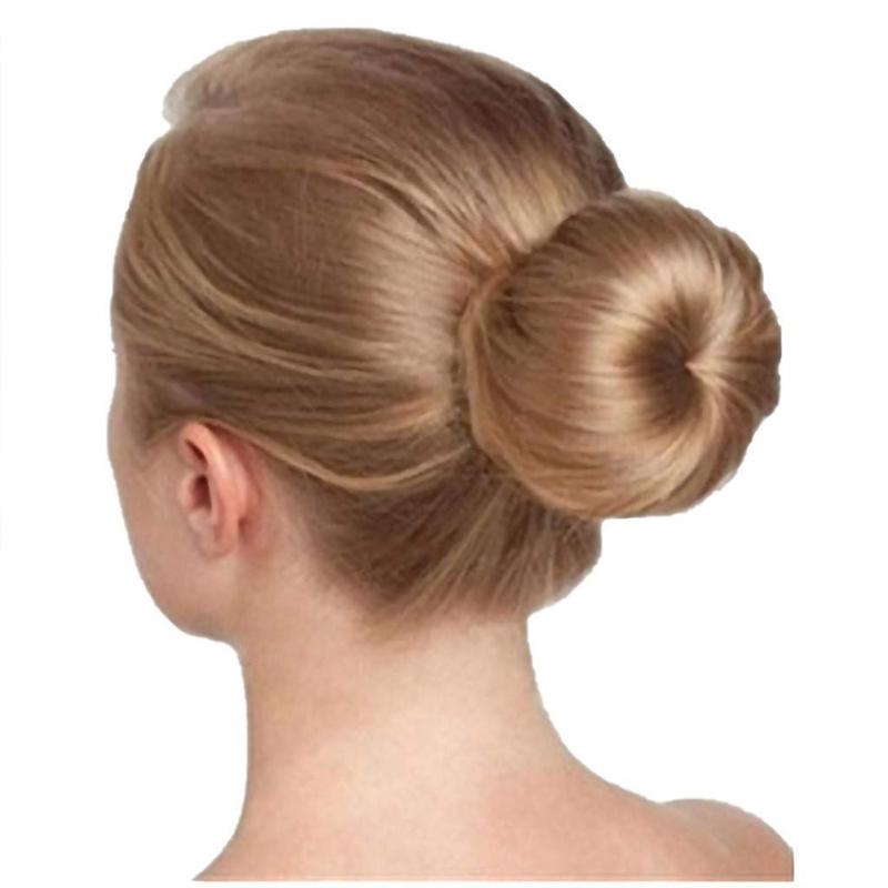 Женское нейлоновое кольцо для волос с пряжкой, сплошной цвет, длинная полоска в форме пончика, булочка, аксессуары для волос