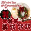 Red Velvet 3d Bow Large Christmas Decoration Christmas Tree Pendant