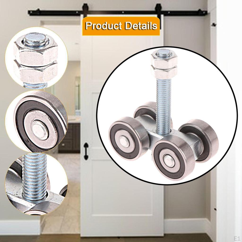 Ролик для раздвижной двери Подвеска-тележка Замена Амбар 4-колесная сборка для