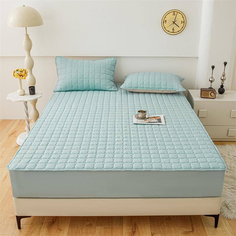 Комплект защитных чехлов для матраса из соевого стеганого материала премиум-класса: Класс А, 3-х предметный, включает чехол для матраса, наволочку и покрывало для младенцев и беременных.