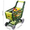 Kids Shopping Cart Toy Kids Trolley Toy Play Kitchen Pretend Play Educational Toy for Boys Girls Not Include Fruit & Food