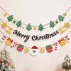 Felt Christmas Banner Elk Design Santa Design Felt Christmas Banner Red Green Hanging Ornament Hanging Bunting Outdoor Decor