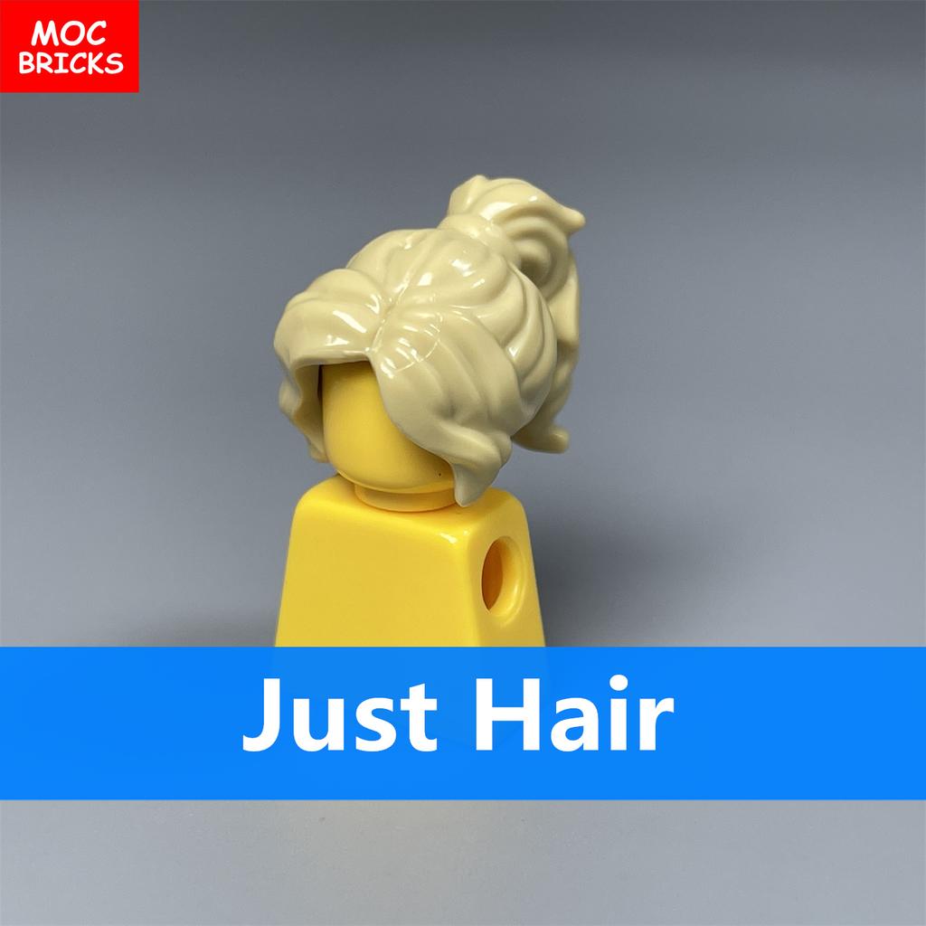 Нетоксичные 5 шт./лот Детали Moc Кирпичики Женские Волосы Собранные Частицы Строительные Блоки Аксессуары Детские Игрушки Пластиковые Куклы