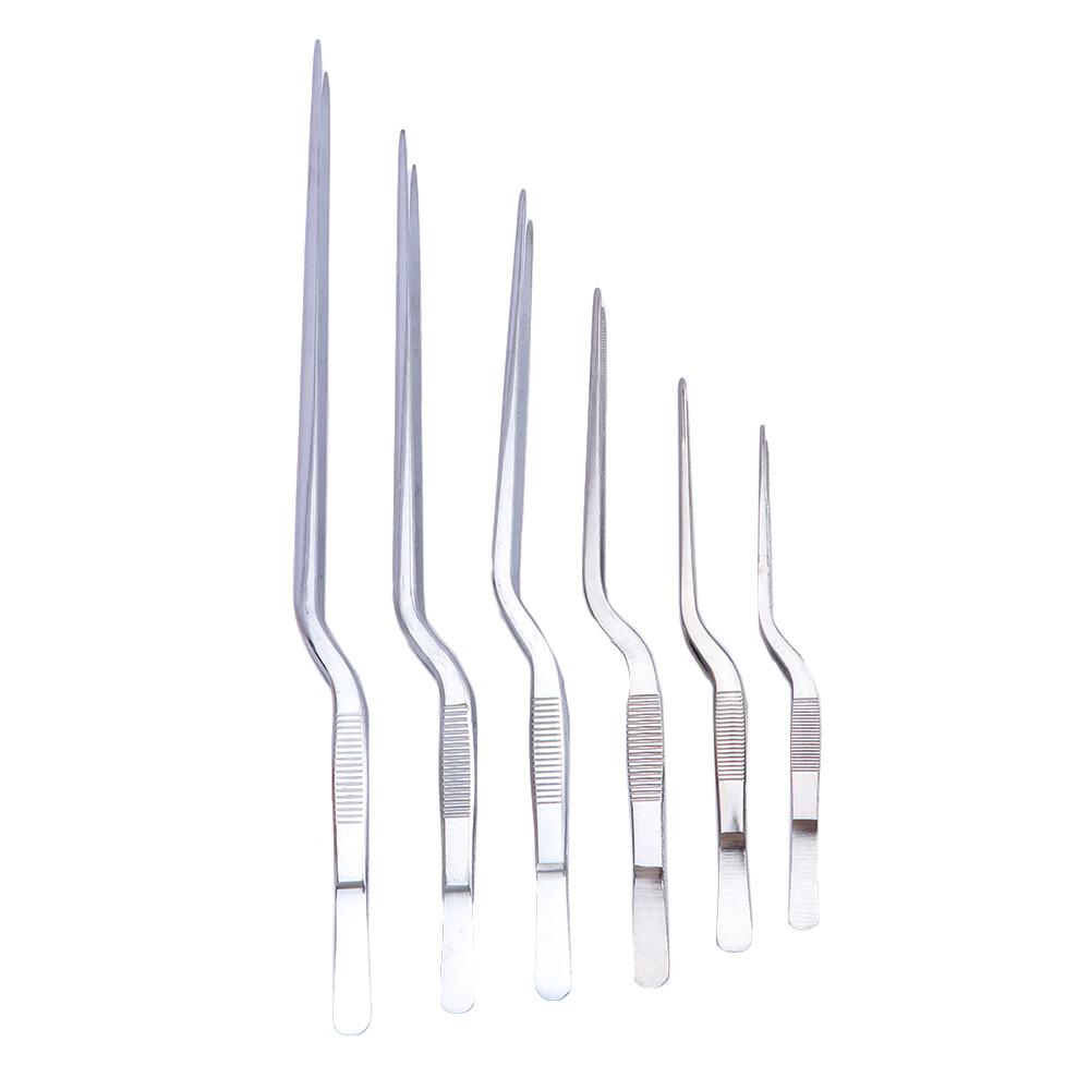 6 Sizes Grill Serving Presentation Chef Stainless Steel Food Tweezer Pliers Barbecue Tongs BBQ Clip