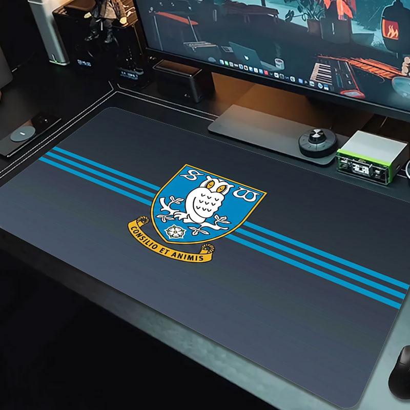Логотип Sheffield Wednesday Большой Размер Коврик для Мыши Большой Коврик-Подушка для Игрового Стола Нескользящий для Ноутбука Планшета Большой Коврик для Мыши XXL Коврик Мини-ПК Игровой Коврик С зафиксированным краем