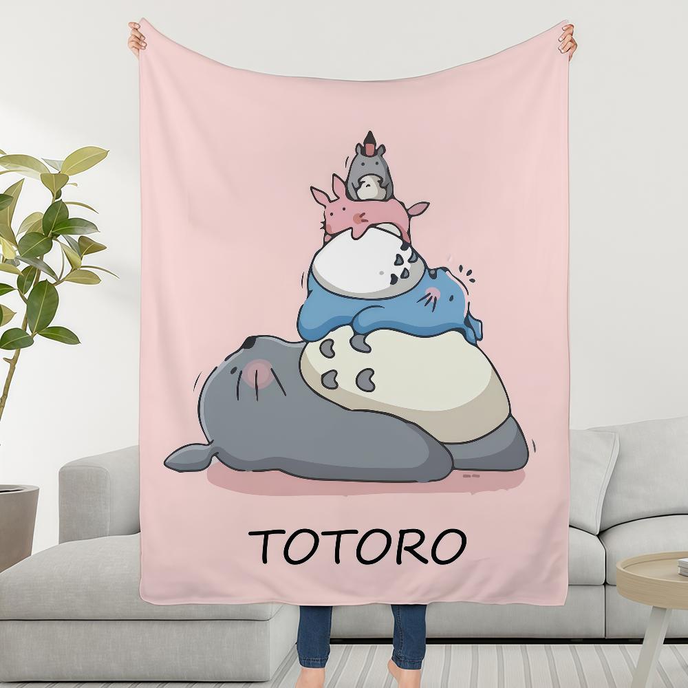 Classic Cartoon T-Totoro-S Cute Blanket Soft Warm Furry Throw Super Kids Toys Bed Sofa Car Cradle