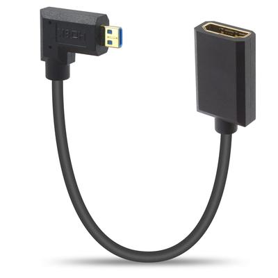 Duttek 8K 60 Гц Конвертер HDMI в Micro HDMI Кабель-удлинитель HDMI (мама) в Micro HDMI (папа) со скоростью передачи 48 Гбит/с для GoPro и цифровых камер
