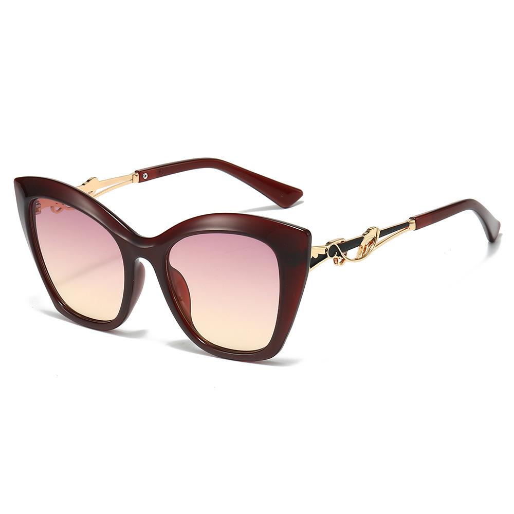 New Retro Gradient Cat Eye Women Sunglasses UV400 Personality Irregular Color Frame Trendy Glasses for Men and Women